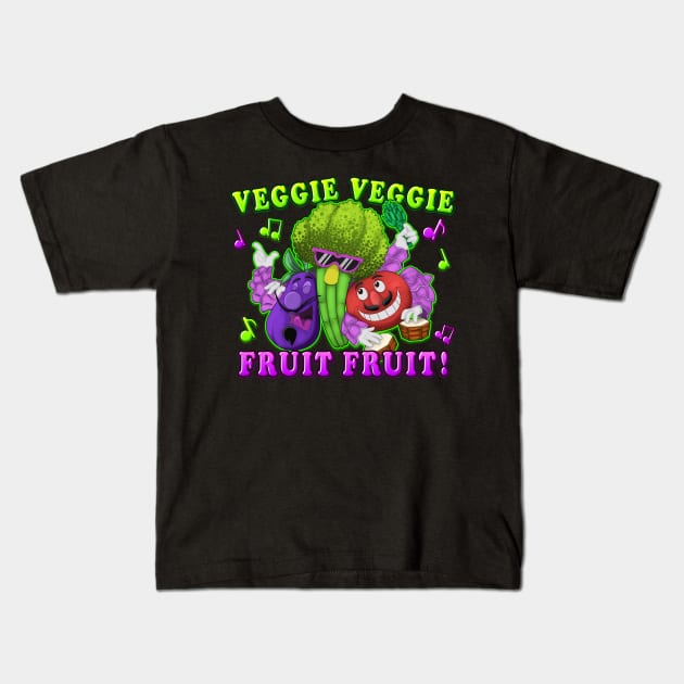 Veggie Veggie Fruit Fruit! Kids T-Shirt by AttractionsApparel